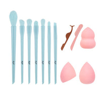 Candy Makeup Brushes Set Foundation Powder Blush Eyeshadow Brush Cosmetics Puff Eyelash Tweezers Eyebrow Razor Bag Kit Tools