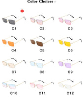 Square Sunglasses Small Women Rimless Sun Glasses Shades Metal Sunglass UV400 Eyewear