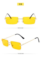 Square Sunglasses Small Women Rimless Sun Glasses Shades Metal Sunglass UV400 Eyewear