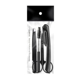 Black Makeup Eyebrow Trimmer Razor Kit Scissors Comb Tweezers Eyelash Brush Cosmetic Beauty Accessories Tools Maquillage