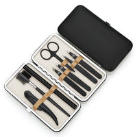 Black Eyebrow Trimmer Razor Kit Scissors Comb Tweezers Eyelash Brush Makeup Cosmetic Beauty Accessories Tools Box To Choose