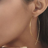 Golden Big hoop Earrings Korean Geometry Metal Gold Earrings For women Female Retro Drop Earrings 2021 Trend Fashion Jewelry