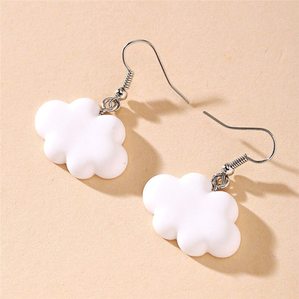 Cute White Cloud Drop Earrings Delicate Clouds for Women Girls Ear Jewelry Gift Wholesale Gifts