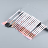 Marble Small Eye Makeup Brushes Set Blush Eyeliner Eyelash Eyebrow Comb Blending Fan Make Up Brush Cosmetic Beauty Tools Kit