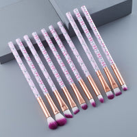 Marble Small Eye Makeup Brushes Set Blush Eyeliner Eyelash Eyebrow Comb Blending Fan Make Up Brush Cosmetic Beauty Tools Kit