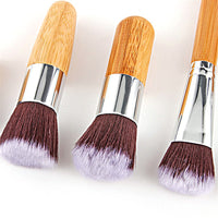 10pcs Makeup Brushes Set Professional Bamboo Kabuki Foundation Blending Blush Concealer Eye Face Powder Cosmetics Brush Kit