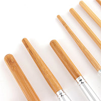 10pcs Makeup Brushes Set Professional Bamboo Kabuki Foundation Blending Blush Concealer Eye Face Powder Cosmetics Brush Kit