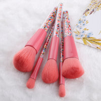 5Pcs Professional Makeup Brushes Set Candy Transparent Handle Eye Shadow Foundation Powder Blush Brush Cosmetic Tools