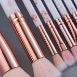 15pcs Powder Foundation Makeup Brushes Set Tools Kit Eyelas Eye Shadow Brush For Eyebrows Highlight