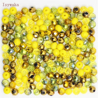 Golden Multicolor 3*4mm 145pcs Rondelle Austria faceted Crystal Glass Beads Loose Spacer Round Beads for Jewelry Making