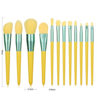 Green Makeup Brushes Professional Natural Hair Foundation Powder Eyeshadow Make Up Brush Set Brochas De Maquillaje Kit