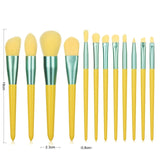 Green Makeup Brushes Professional Natural Hair Foundation Powder Eyeshadow Make Up Brush Set Brochas De Maquillaje Kit