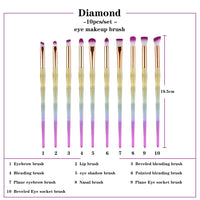 New Diamond Eye Makeup Brushes Set Women Eyeshadow Eyebrow brush Lip Cosmetic Colorful for Make Up Tools