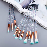 New Diamond Eye Makeup Brushes Set Women Eyeshadow Eyebrow brush Lip Cosmetic Colorful for Make Up Tools