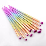 New Diamond Eye Makeup Brushes Set Women Eyeshadow Eyebrow brush Lip Cosmetic Colorful for Make Up Tools