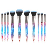 Diamond Makeup Brushes Set Bag Professional Cosmetic Foundation Powder Eyeshadow Blending Blush Concealer Brush Tools