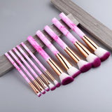 Professional Makeup Brush Set Tools Powder Foundation Eyeshadow Lip Eyeliner Blush Marble Face Makeup Brushes