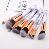 Professional Makeup Brush Set Tools Powder Foundation Eyeshadow Lip Eyeliner Blush Marble Face Makeup Brushes