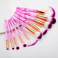 Professional Makeup Brush Set Tools Powder Foundation Eyeshadow Lip Eyeliner Blush Marble Face Makeup Brushes