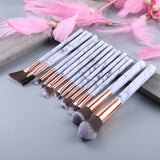 Professional Makeup Brush Set Tools Powder Foundation Eyeshadow Lip Eyeliner Blush Marble Face Makeup Brushes