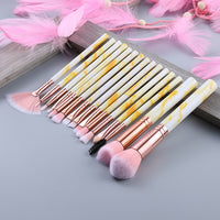 Professional Makeup Brush Set Tools Powder Foundation Eyeshadow Lip Eyeliner Blush Marble Face Makeup Brushes