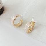 Sweet Acrylic Heart Stud Earrings Delicate Gold Color Mini Ear Studs Trendy Ear Nails For Women Girls Jewelry Gift