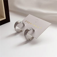 Golden Big hoop Earrings Korean Geometry Metal Gold Earrings For women Female Retro Drop Earrings Trend Fashion Jewelry