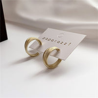 Golden Big hoop Earrings Korean Geometry Metal Gold Earrings For women Female Retro Drop Earrings Trend Fashion Jewelry