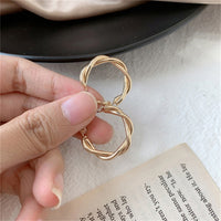 Golden Big hoop Earrings Korean Geometry Metal Gold Earrings For women Female Retro Drop Earrings Trend Fashion Jewelry