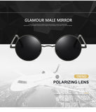 Retro Punk Round Polarized Sunglasses Men Women Round Metal Frame Sun Glasses UV400