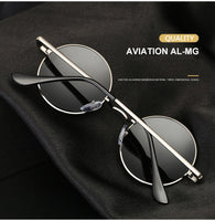 Retro Punk Round Polarized Sunglasses Men Women Round Metal Frame Sun Glasses UV400