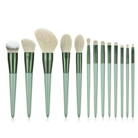 12Pcs Wood Handle Makeup Brushes Professional Foundation Powder Eyeshadow Make Up Brush Set Flannel Bag Brochas De Maquillaje