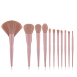 11Pcs Green Makeup Brushes Cosmetic Beauty Eye Shadow Eyebrow Foundation Powder Brush for Make Up Tool Brocha Maquillaje Set