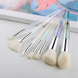 7Pcs Colorful Makeup Brushes Set Crystal Blush Eyeliner Powder Foundation Fan Face Eye Make Up Brushes Kit