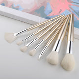 7Pcs Colorful Makeup Brushes Set Crystal Blush Eyeliner Powder Foundation Fan Face Eye Make Up Brushes Kit