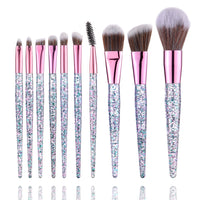 Transparent Makeup Brushes Tool Set Cosmetic Powder Eye Shadow Foundation Blush Blending Beauty Make Up Brush Kit Tools