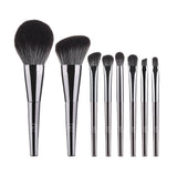 8pcs Metal Long Tube Makeup Brushes Set Lip Foundation Powder Blusher Eyeshadow Eyebrow Brush Tools Maquillaje Profesional