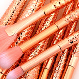 10Pcs Makeup Brushes Set Cosmetic Tools Kits Concealer Fish Tail Foundation Eyebrow Eyeliner Brush