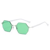 Fashion Square Sunglasses Women Rimless Glasses Women/Men Luxury Polygon Eyewear Women Mirror Gafas De Sol Hombre