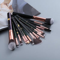 15pcs Powder Foundation Makeup Brushes Set Tools Kit Eyelas Eye Shadow Brush For Eyebrows Highlight