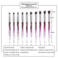 10/5Pcs Eye Brush Mini Diamond Makeup Brush Set Eye Shadow Lip Eyebrow Brushes High Quality Professional Lip Eyeliner Tools