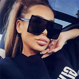 Sunglasses Square Women Sun Glasses Female Eyewear Eyeglasses Vintage Plastic Frame Clear Lens UV400 Shade Driving