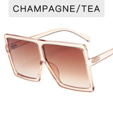 Sunglasses Square Women Sun Glasses Female Eyewear Eyeglasses Vintage Plastic Frame Clear Lens UV400 Shade Driving