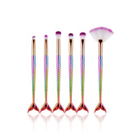 Professional Mermaid Makeup Brushes Eye Set Kits Shadow Eyeliner Eyebrow High Quality Make Up Brush Beauty Comestic Tools