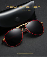 Polarized Sunglasses Men Women Gradient Lens Alloy Metal Frame Round Sun Glasses Pilot Driving