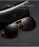Polarized Sunglasses Men Women Gradient Lens Alloy Metal Frame Round Sun Glasses Pilot Driving