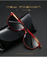 Polarized Sunglasses Men Women Gradient Lens Alloy Metal Frame Round Sun Glasses Pilot Driving