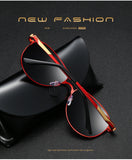 Polarized Sunglasses Men Women Gradient Lens Alloy Metal Frame Round Sun Glasses Pilot Driving