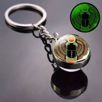 Religion Keychain Keyrings Luminous Glass Ball Keychains Egypt Vintage Bohe Long Chains Pendant Keyholder Wholesale