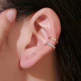 2021 New Gold Silver Color Simple Hollow Metal Line Geometric Circle No Piercing Ear Clip Earrings for Women Jewelry